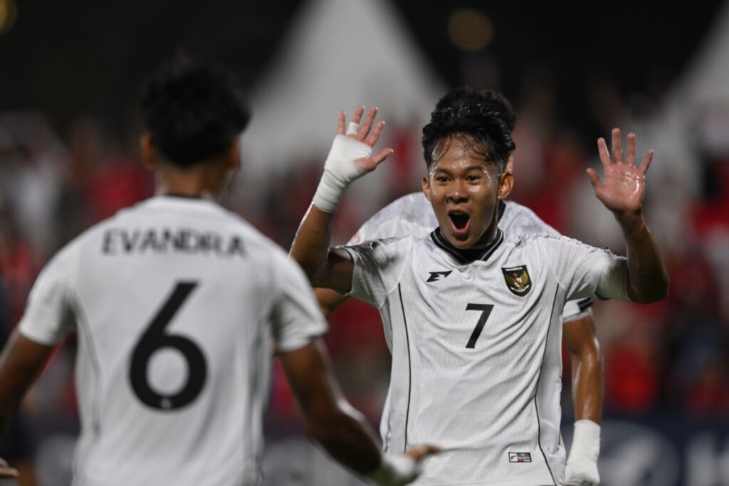 kulitbundar.id Selebrasi Zahaby Gholy usai mencetak goal ke gawan zambia