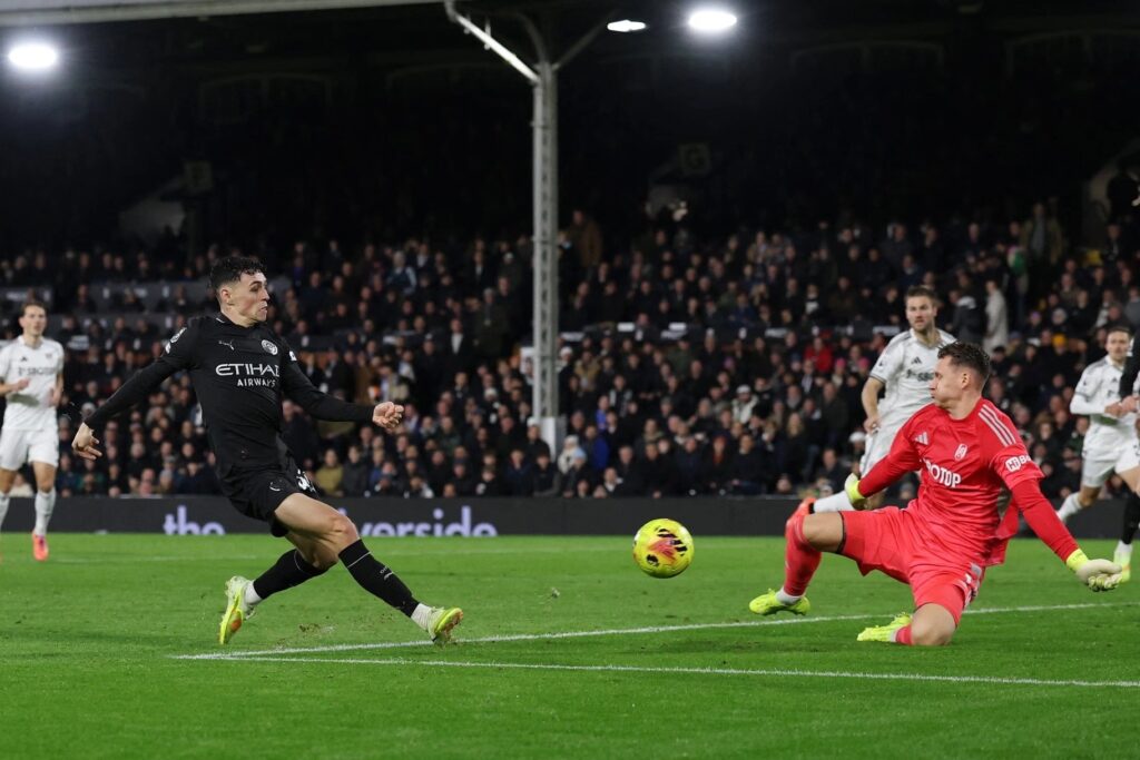 kulitbandar.id, - gol phil folden vs fulham total 9 gol tercipta di laga ini
