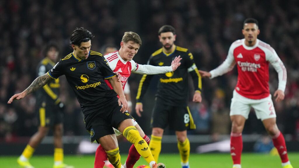 kulitbandar.id, - lisandro martinez saat berhadapan dengan kapten arsenal Martin Ødegaard